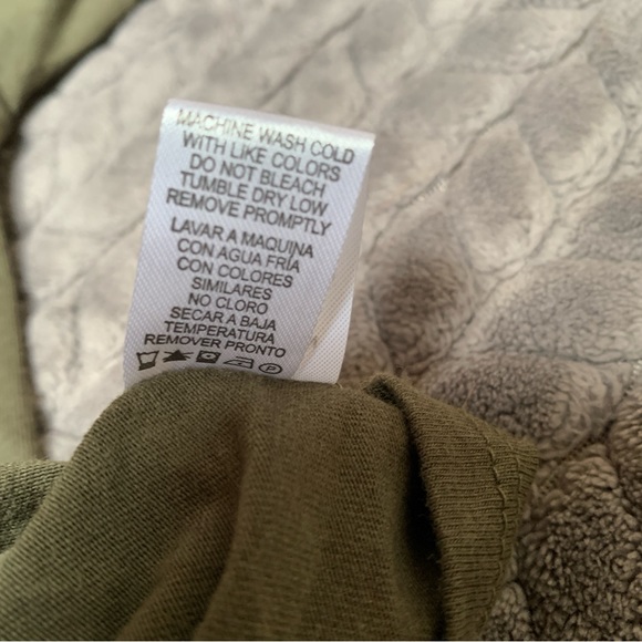 Heart & Hips Shirt Womens Large Olive Green Long Sleeve Top Cinch Drawstring - Picture 8 of 11